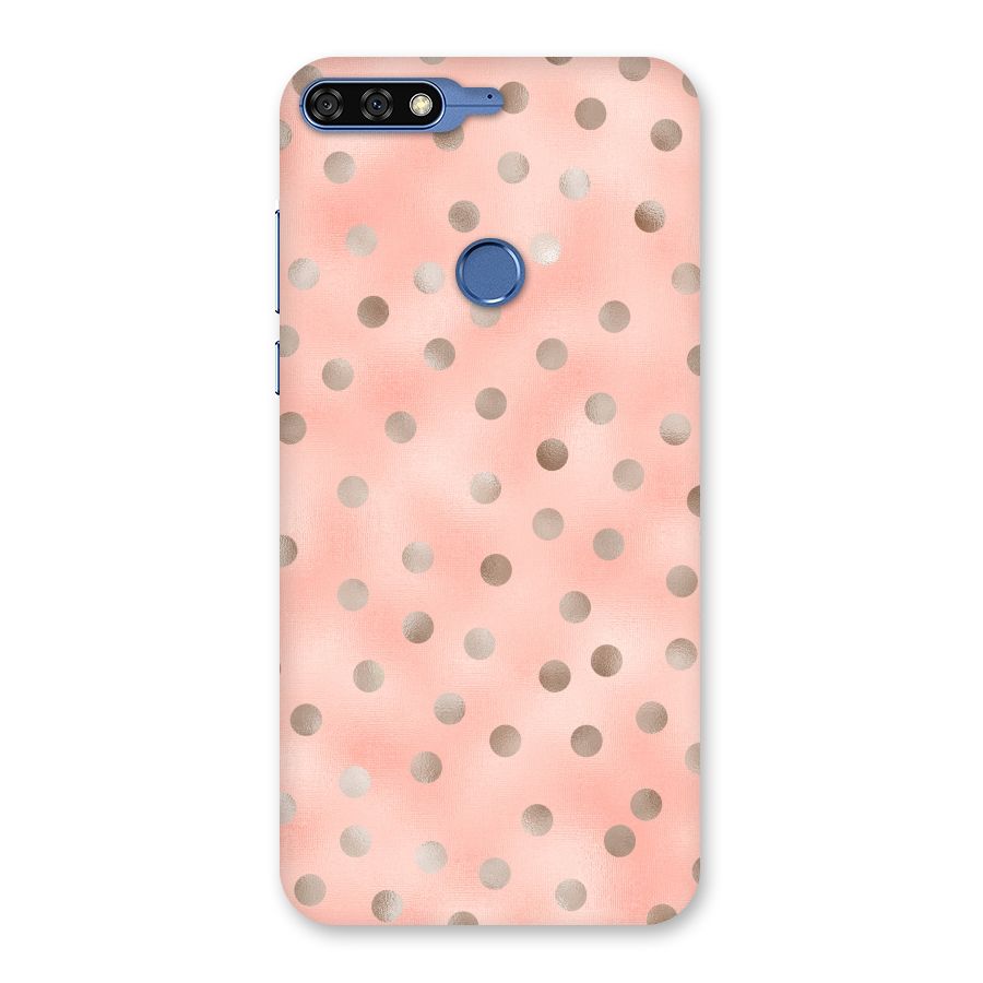 RoseGold Polka Dots Back Case for Honor 7C