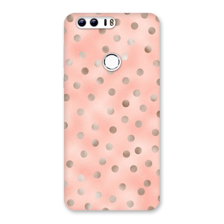 RoseGold Polka Dots Back Case for Honor 8