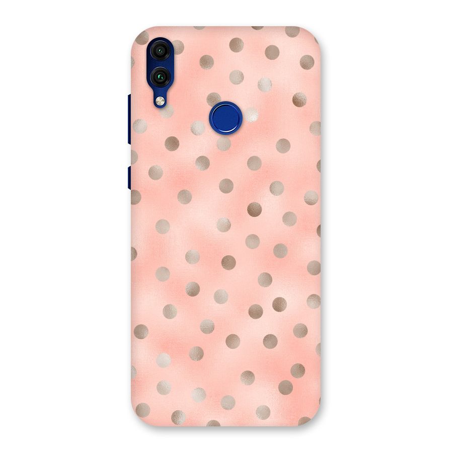 RoseGold Polka Dots Back Case for Honor 8C