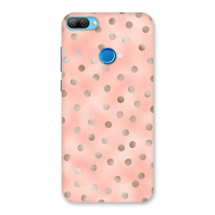 RoseGold Polka Dots Back Case for Honor 9N