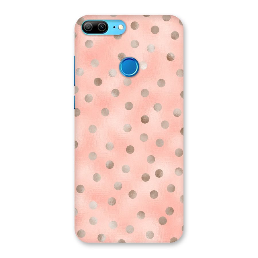 RoseGold Polka Dots Back Case for Honor 9 Lite