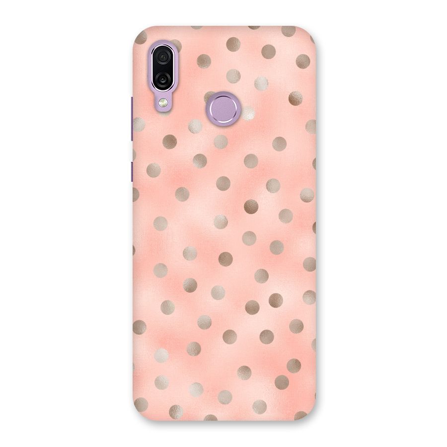 RoseGold Polka Dots Back Case for Honor Play