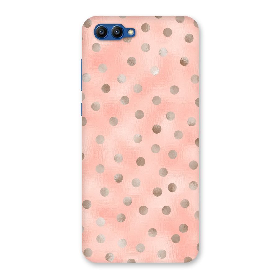 RoseGold Polka Dots Back Case for Honor View 10
