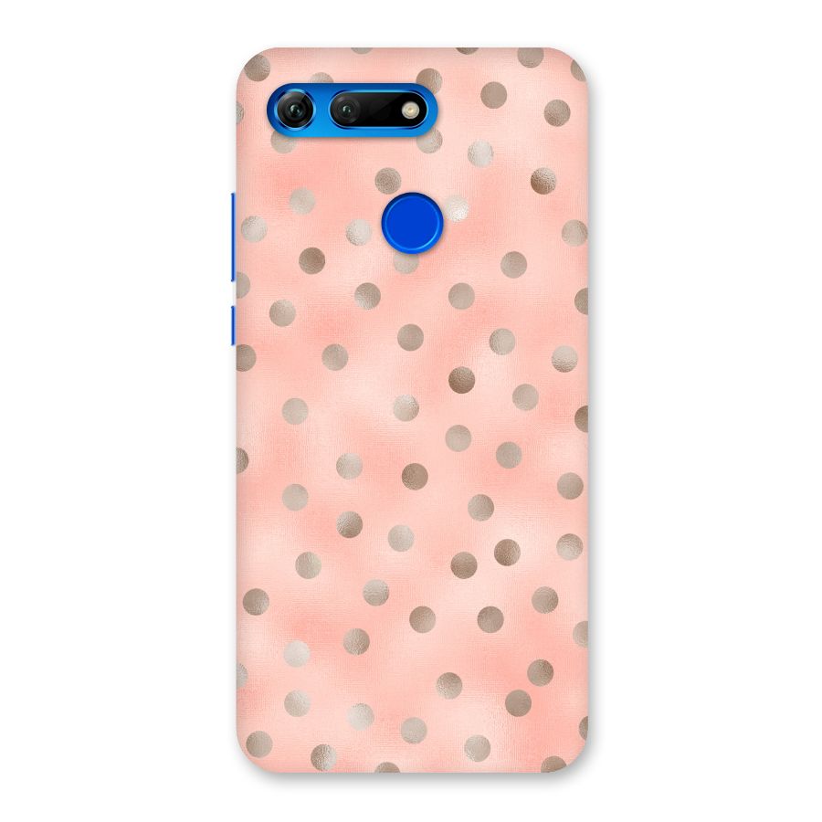 RoseGold Polka Dots Back Case for Honor View 20