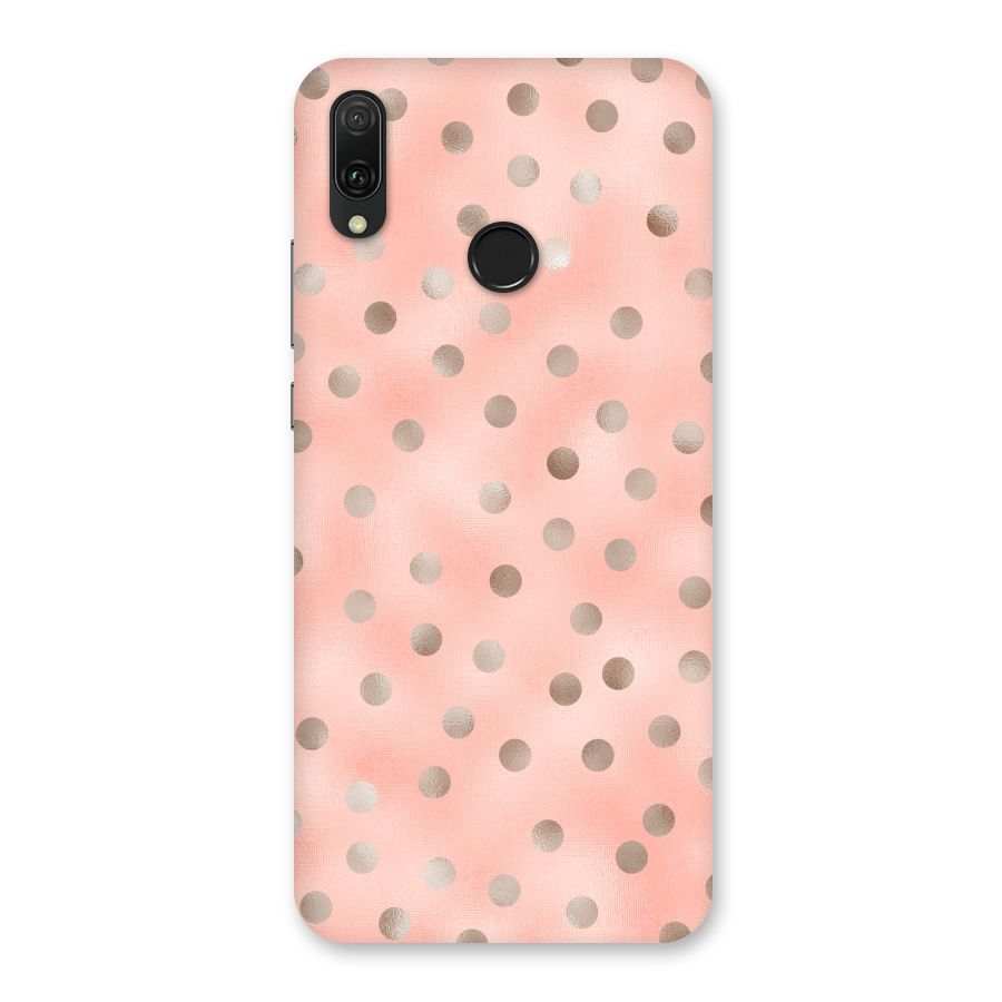 RoseGold Polka Dots Back Case for Huawei Y9 (2019)