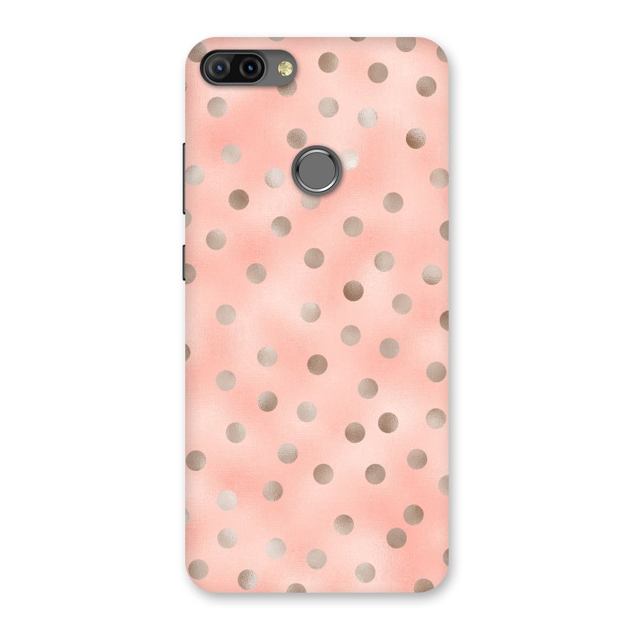 RoseGold Polka Dots Back Case for Infinix Hot 6 Pro