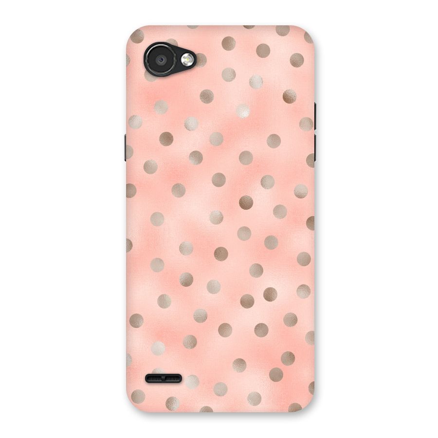 RoseGold Polka Dots Back Case for LG Q6