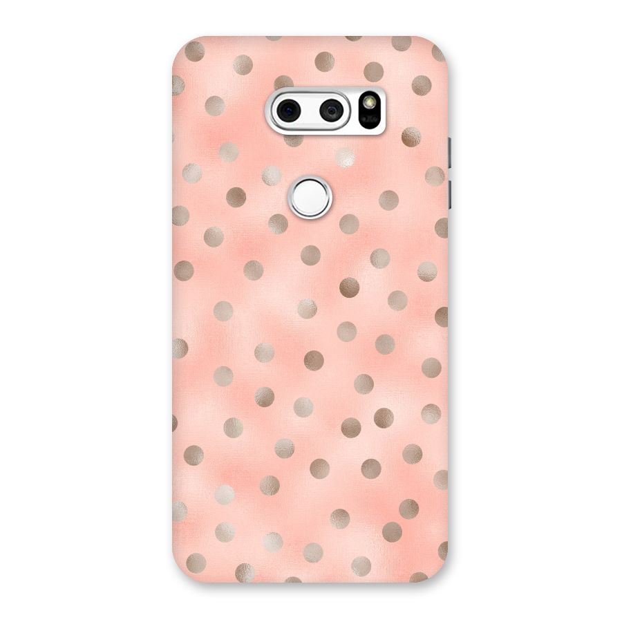 RoseGold Polka Dots Back Case for LG V30