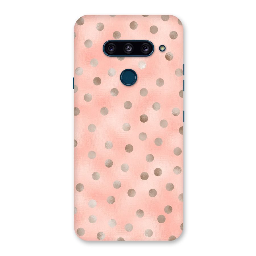 RoseGold Polka Dots Back Case for LG  V40 ThinQ