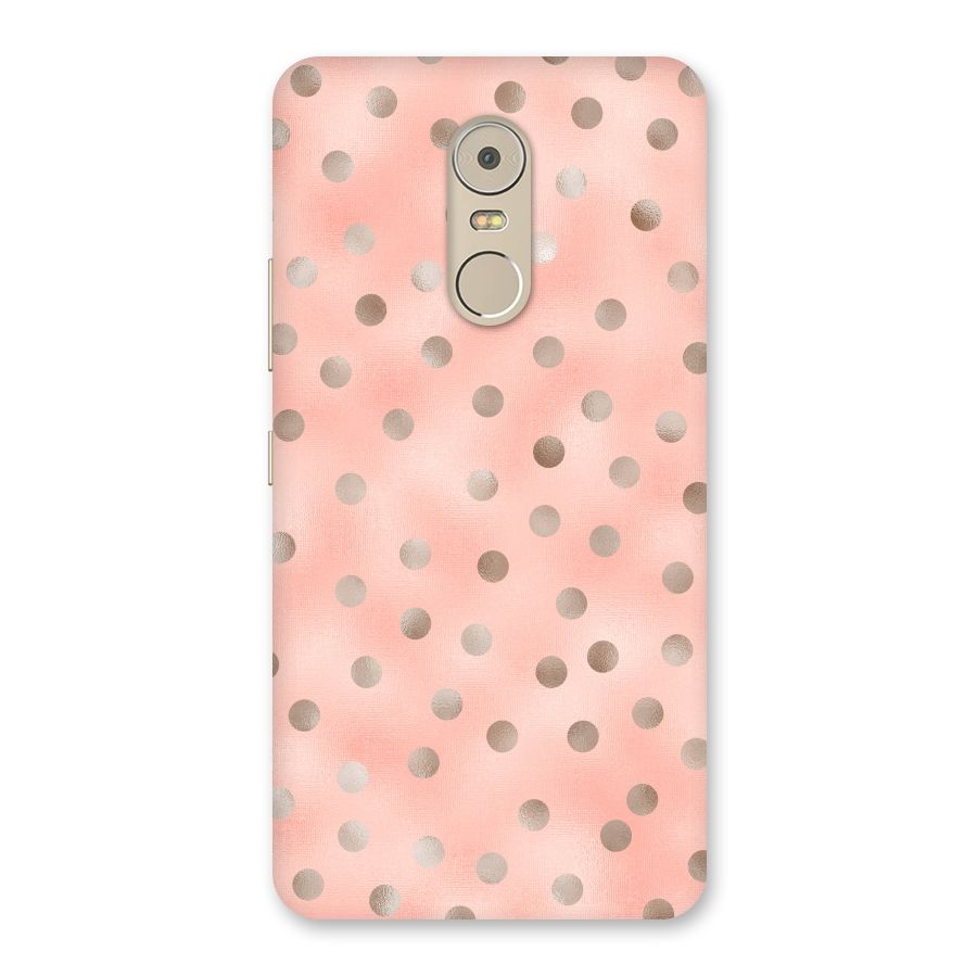RoseGold Polka Dots Back Case for Lenovo K6 Note
