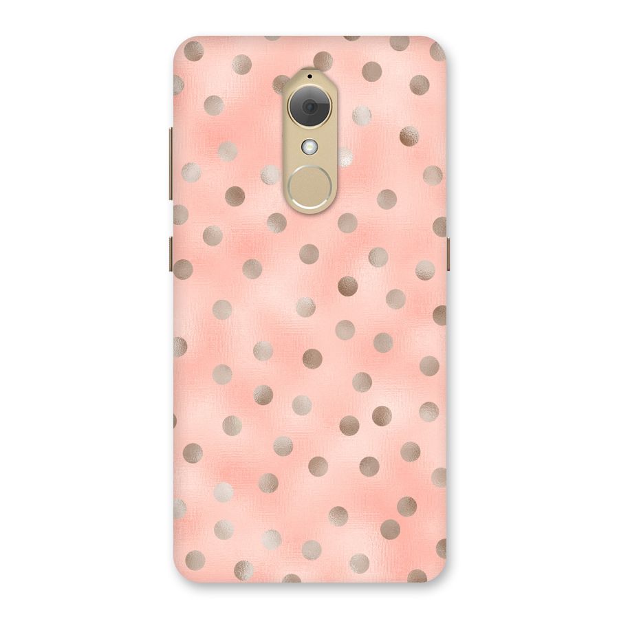 RoseGold Polka Dots Back Case for Lenovo K8