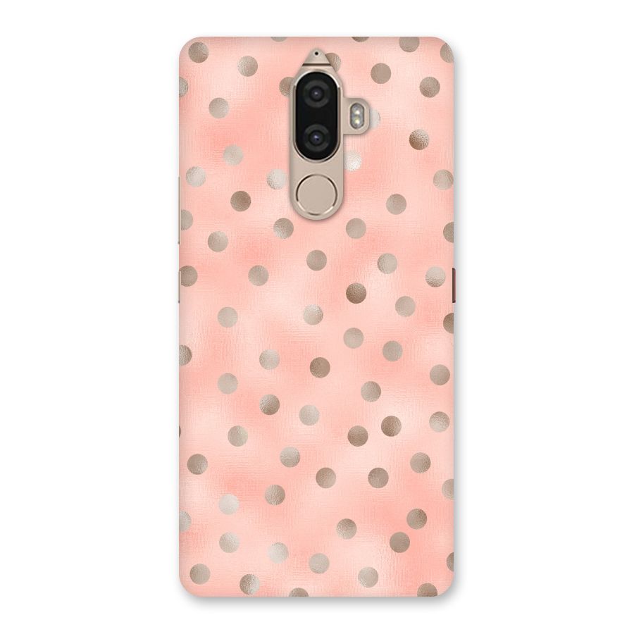 RoseGold Polka Dots Back Case for Lenovo K8 Note