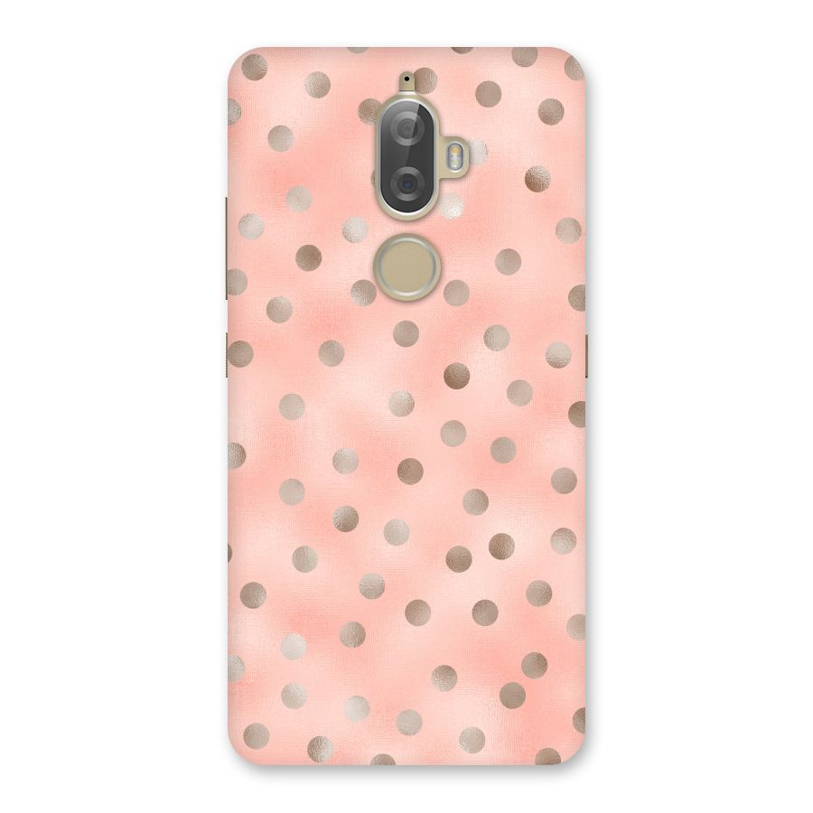 RoseGold Polka Dots Back Case for Lenovo K8 Plus