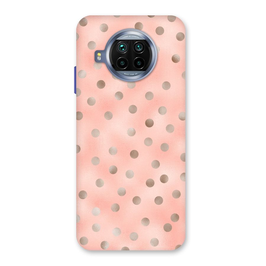 RoseGold Polka Dots Back Case for Mi 10i
