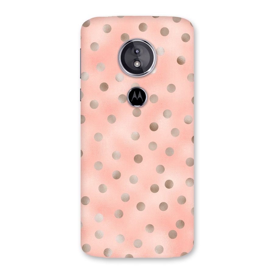 RoseGold Polka Dots Back Case for Moto E5