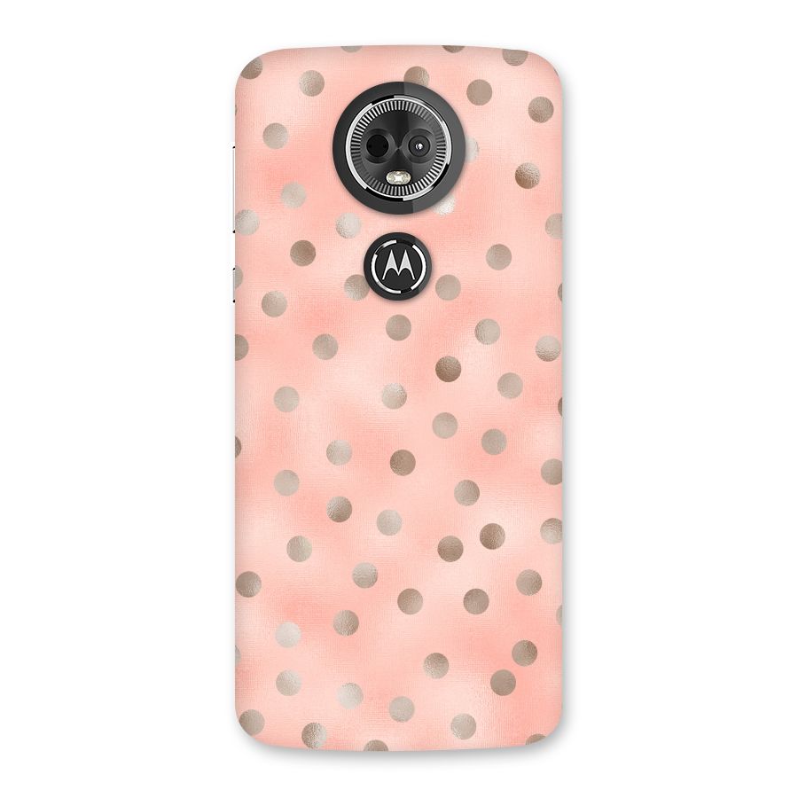 RoseGold Polka Dots Back Case for Moto E5 Plus
