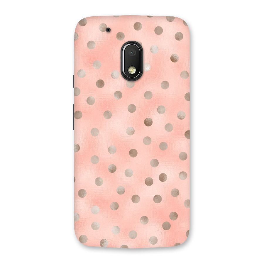 RoseGold Polka Dots Back Case for Moto G4 Play
