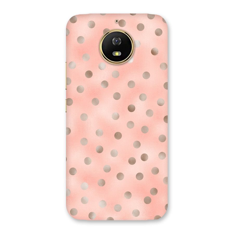 RoseGold Polka Dots Back Case for Moto G5s