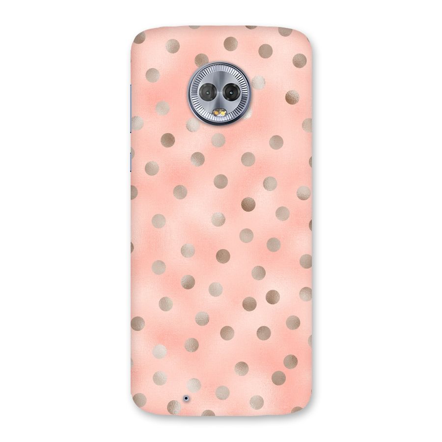 RoseGold Polka Dots Back Case for Moto G6