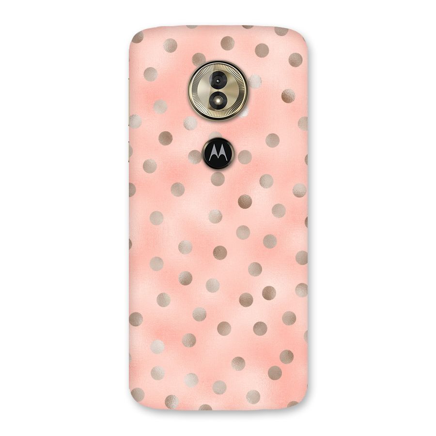 RoseGold Polka Dots Back Case for Moto G6 Play