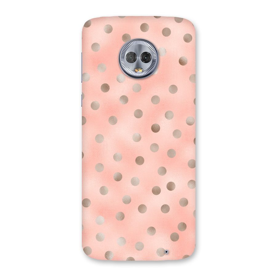 RoseGold Polka Dots Back Case for Moto G6 Plus