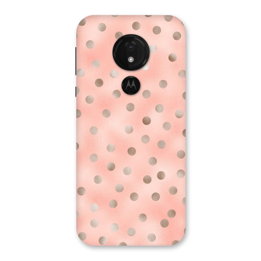 RoseGold Polka Dots Back Case for Moto G7 Power