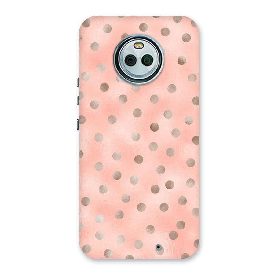 RoseGold Polka Dots Back Case for Moto X4