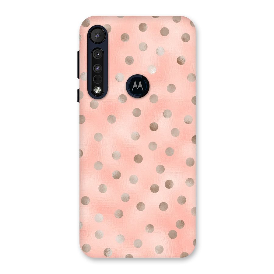 RoseGold Polka Dots Back Case for Motorola One Macro