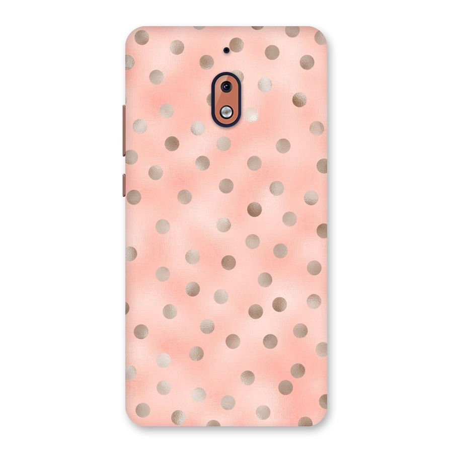 RoseGold Polka Dots Back Case for Nokia 2.1