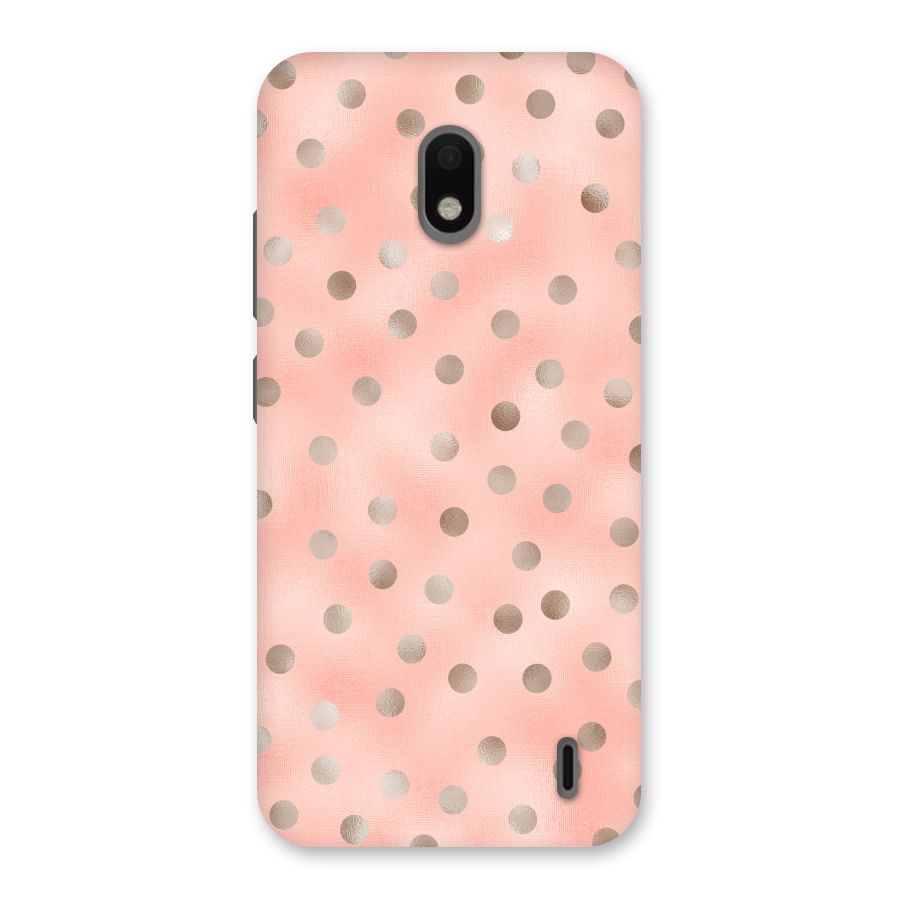 RoseGold Polka Dots Back Case for Nokia 2.2