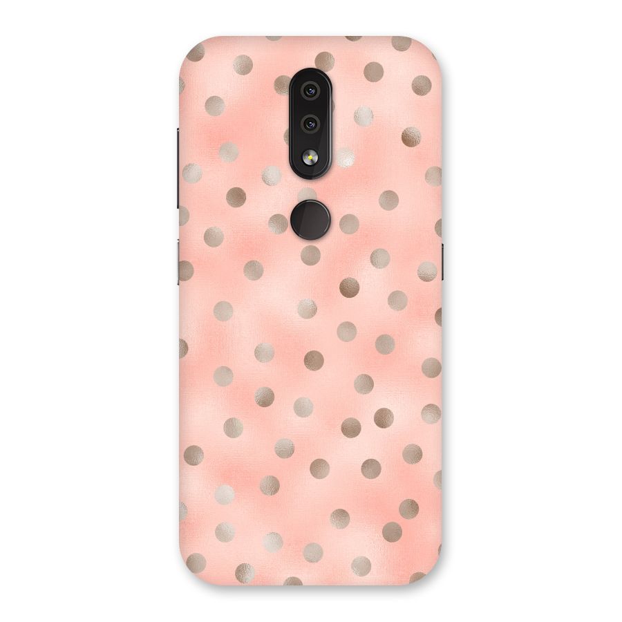 RoseGold Polka Dots Back Case for Nokia 4.2