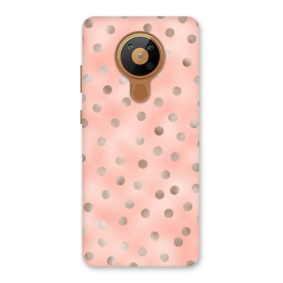 RoseGold Polka Dots Back Case for Nokia 5.3
