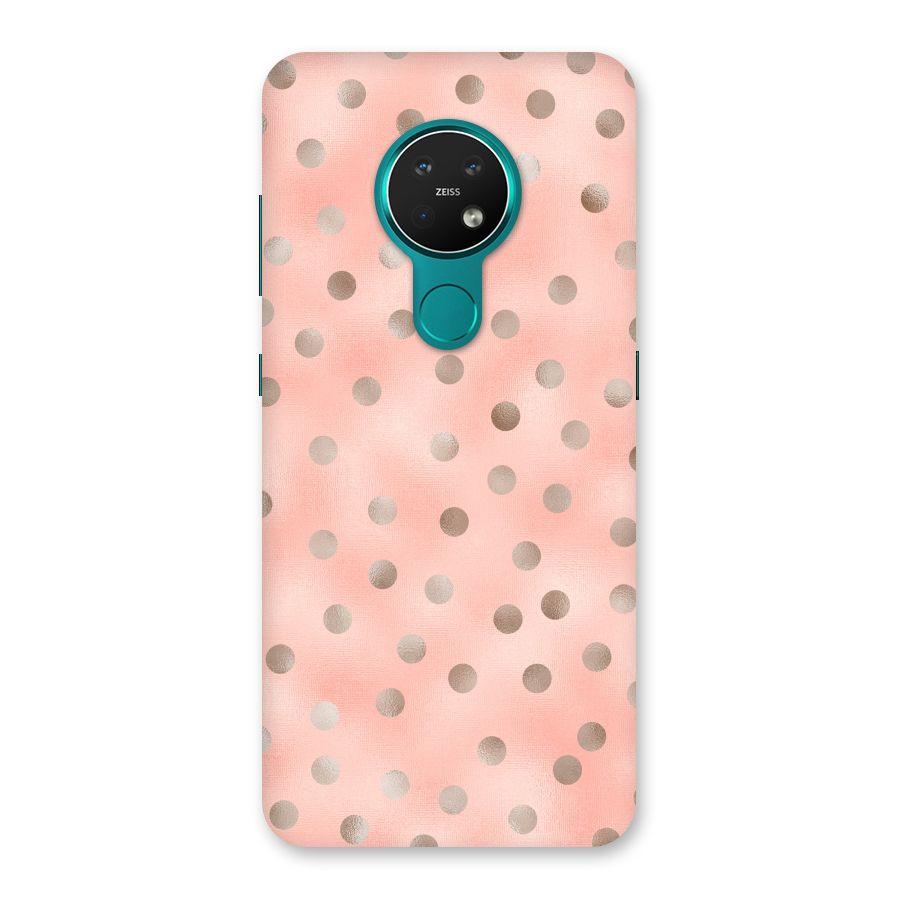 RoseGold Polka Dots Back Case for Nokia 7.2