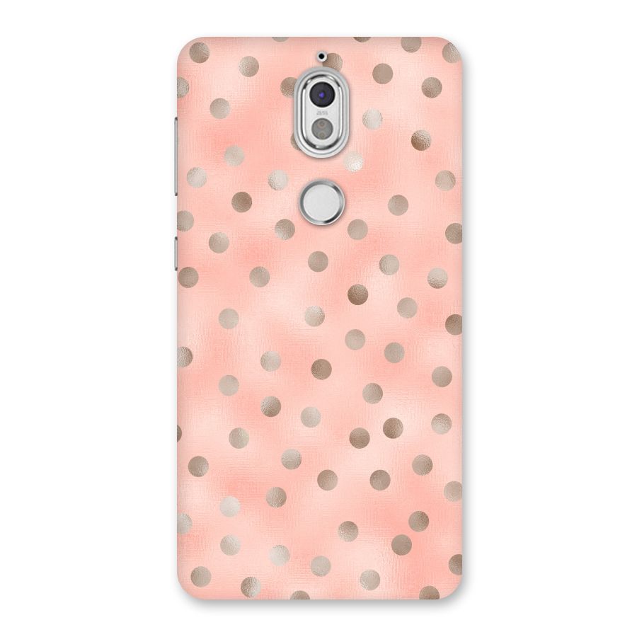 RoseGold Polka Dots Back Case for Nokia 7