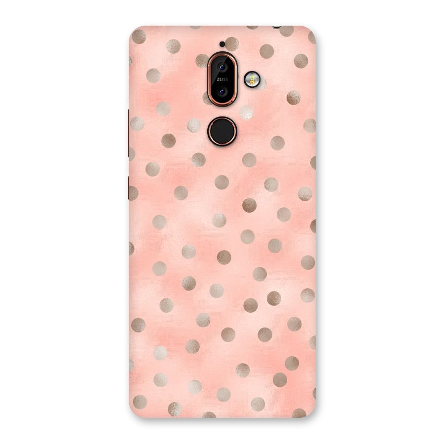 RoseGold Polka Dots Back Case for Nokia 7 Plus