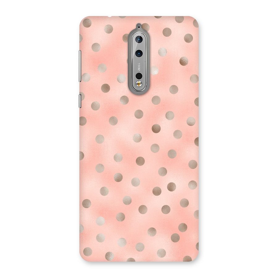 RoseGold Polka Dots Back Case for Nokia 8