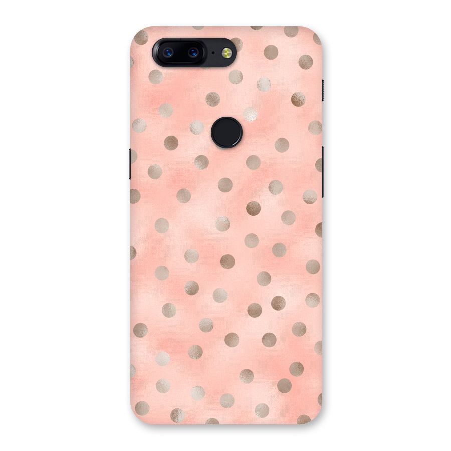 RoseGold Polka Dots Back Case for OnePlus 5T