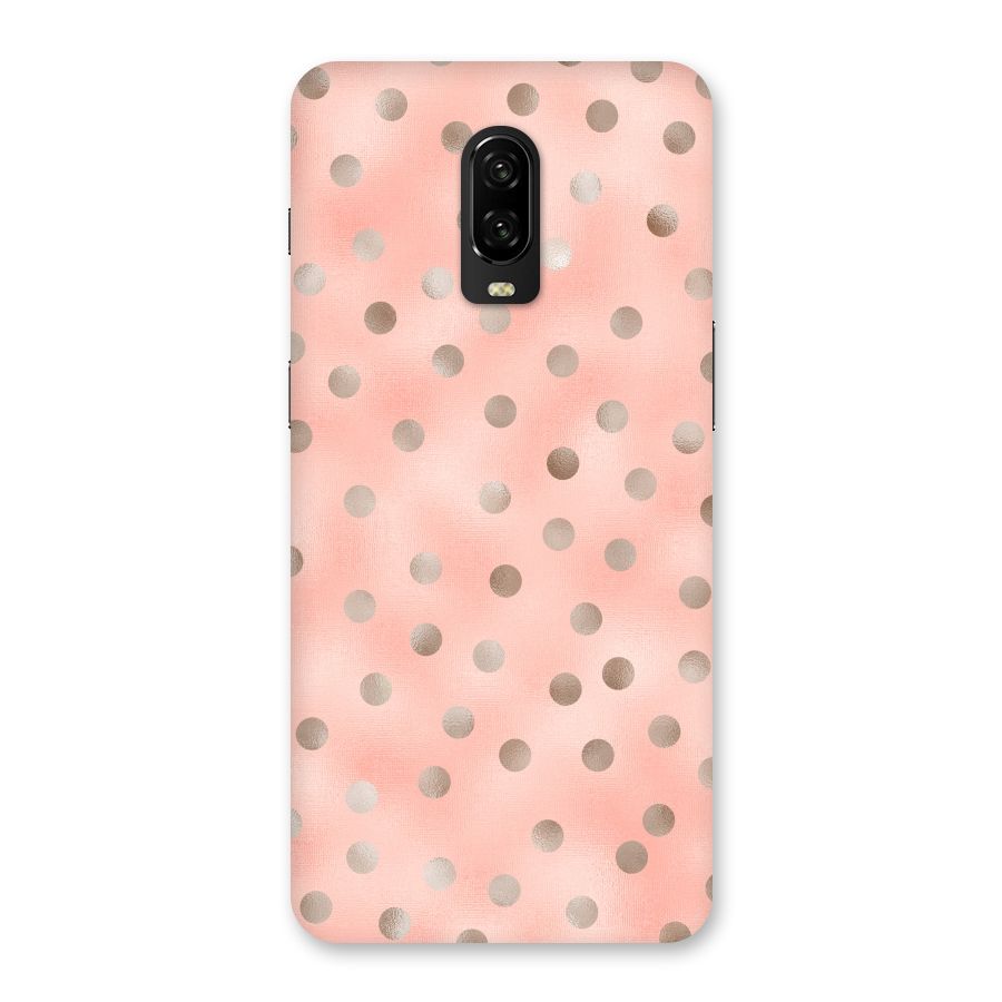 RoseGold Polka Dots Back Case for OnePlus 6T