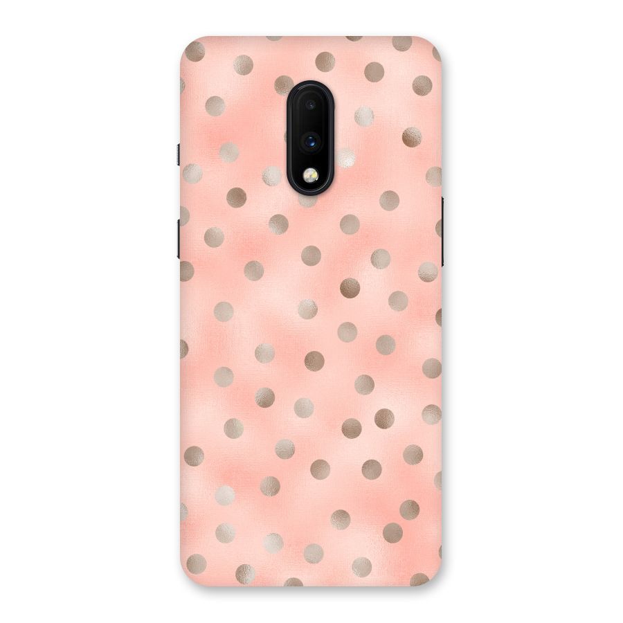 RoseGold Polka Dots Back Case for OnePlus 7