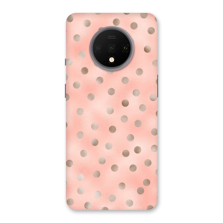 RoseGold Polka Dots Back Case for OnePlus 7T