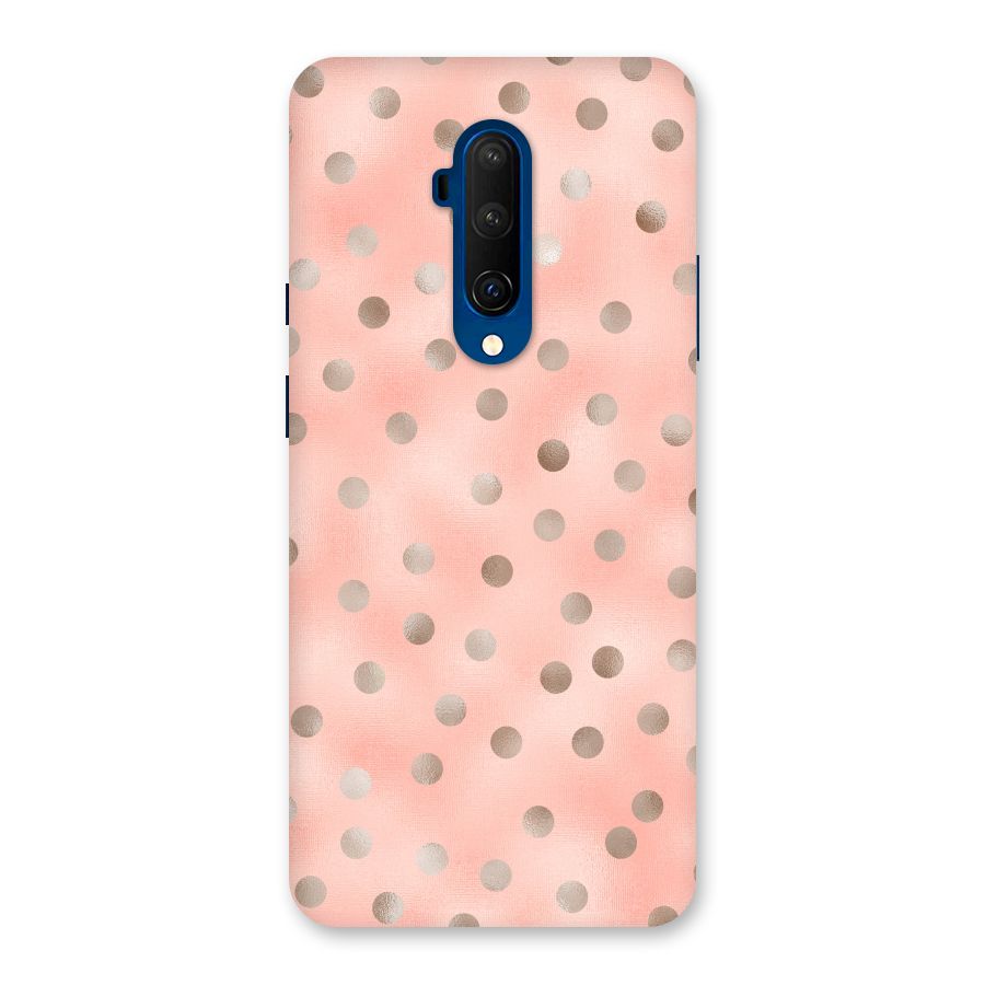 RoseGold Polka Dots Back Case for OnePlus 7T Pro