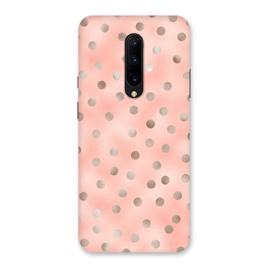 RoseGold Polka Dots Back Case for OnePlus 7 Pro