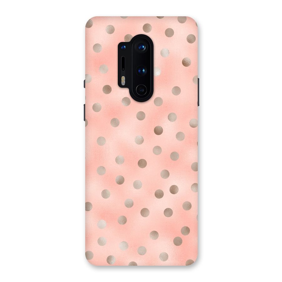 RoseGold Polka Dots Back Case for OnePlus 8 Pro