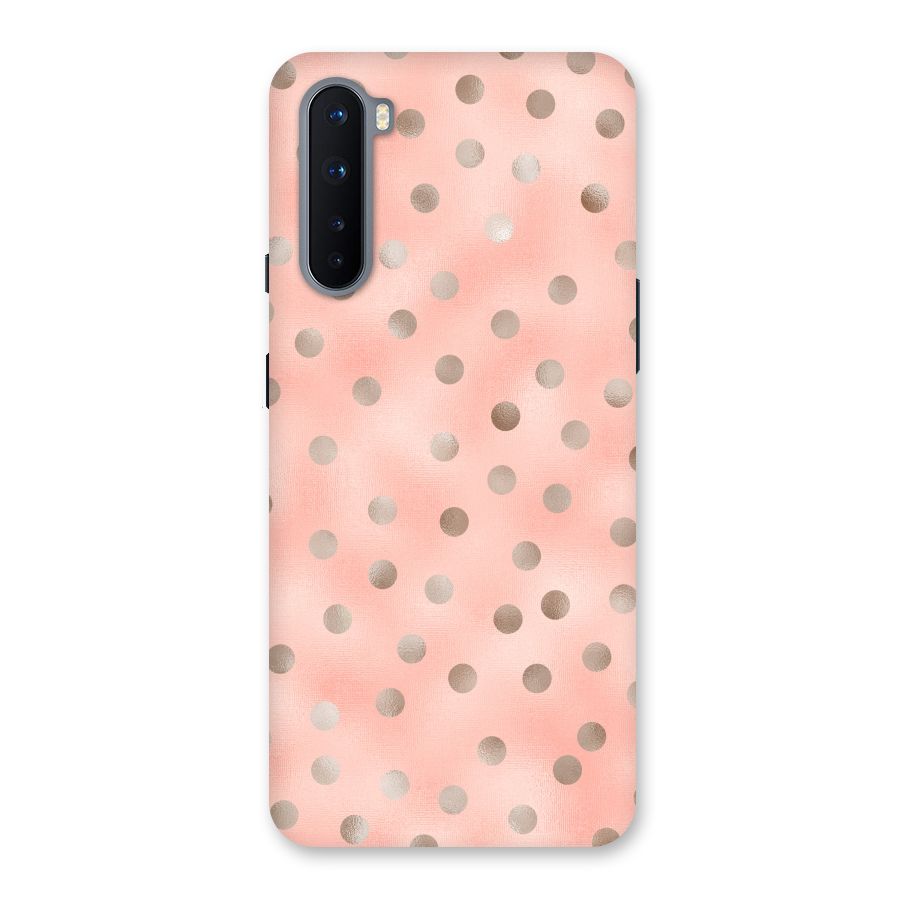 RoseGold Polka Dots Back Case for OnePlus Nord