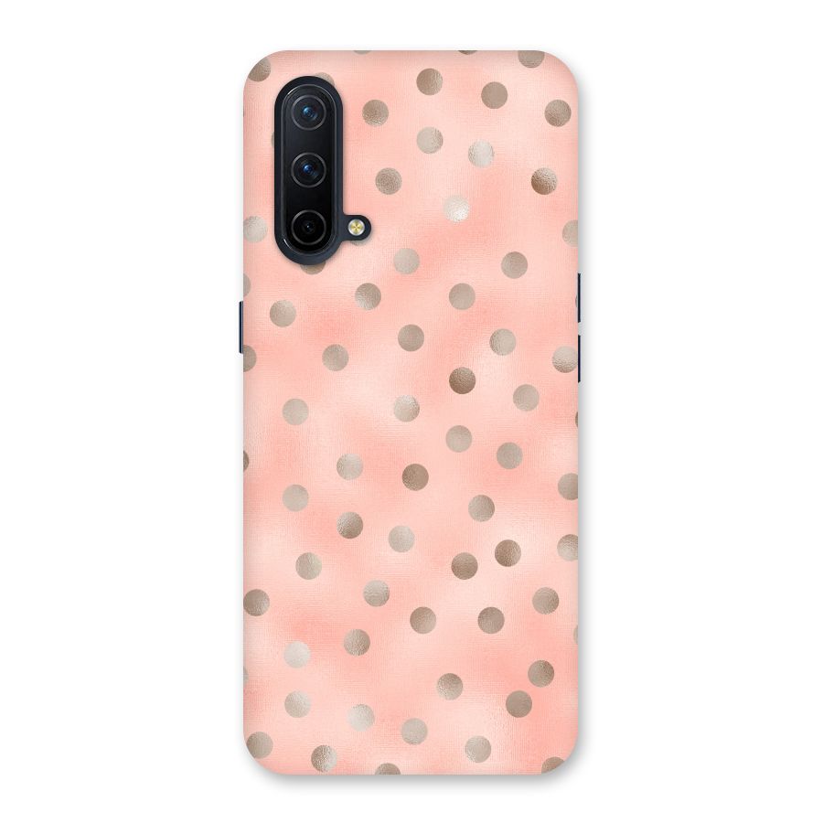 RoseGold Polka Dots Back Case for OnePlus Nord CE 5G