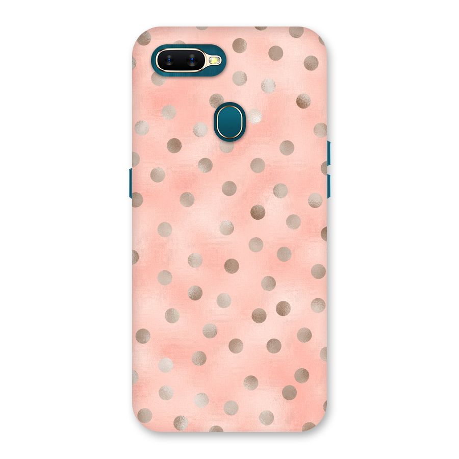 RoseGold Polka Dots Back Case for Oppo A11k