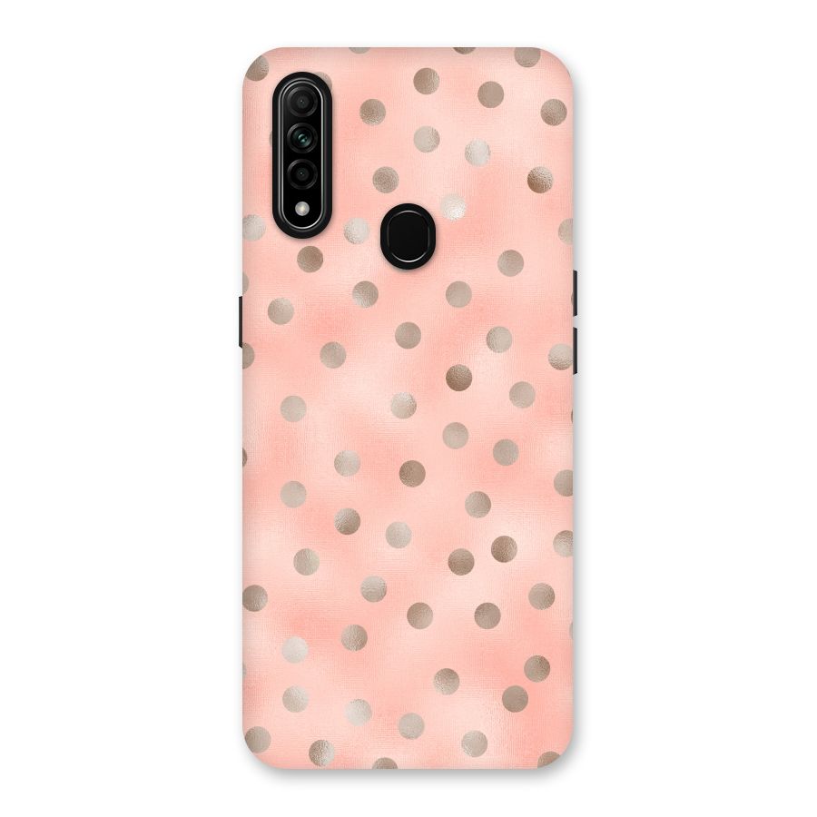 RoseGold Polka Dots Back Case for Oppo A31