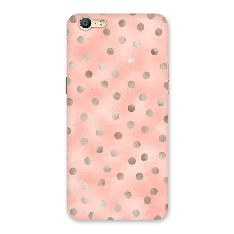 RoseGold Polka Dots Back Case for Oppo A39