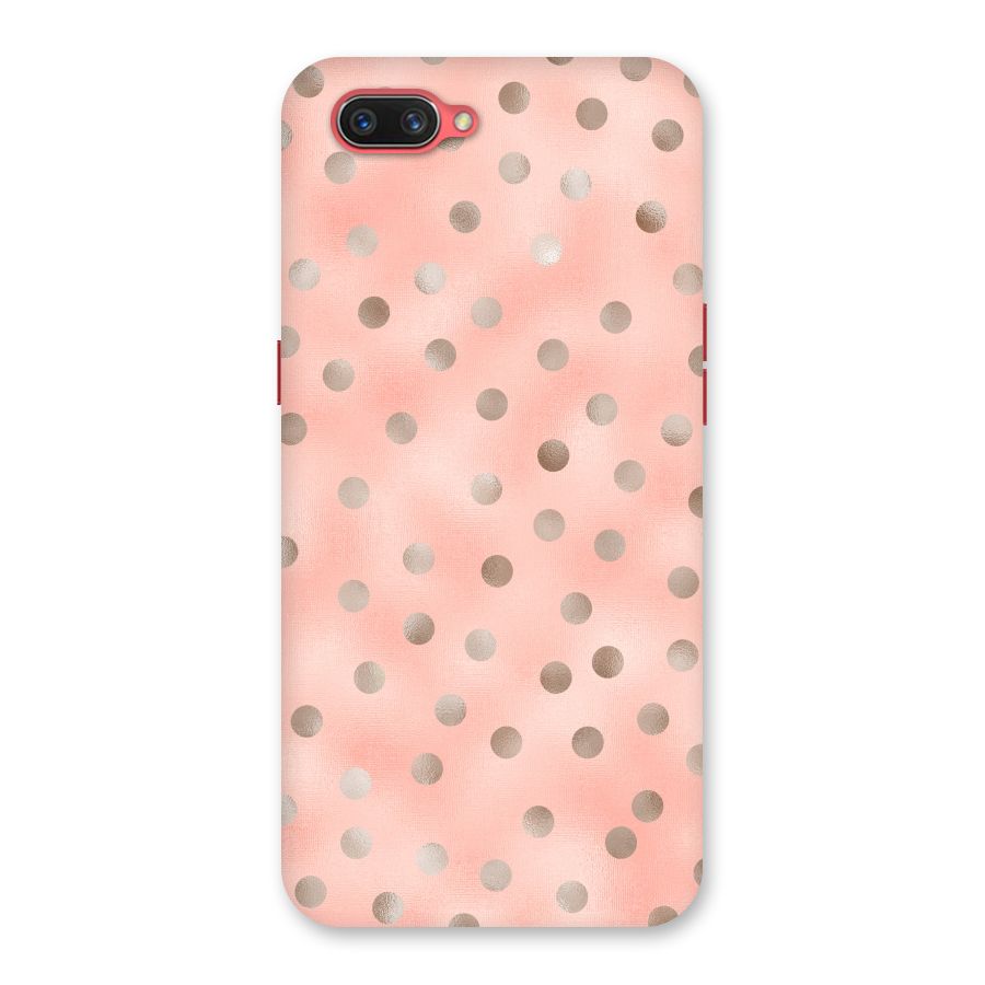 RoseGold Polka Dots Back Case for Oppo A3s