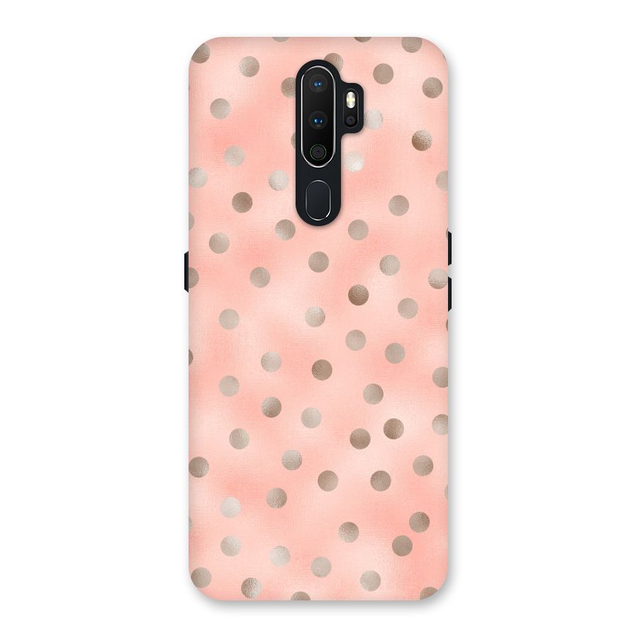 RoseGold Polka Dots Back Case for Oppo A5 (2020)